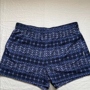 Eddie Bauer fleece pajama shorts L blue